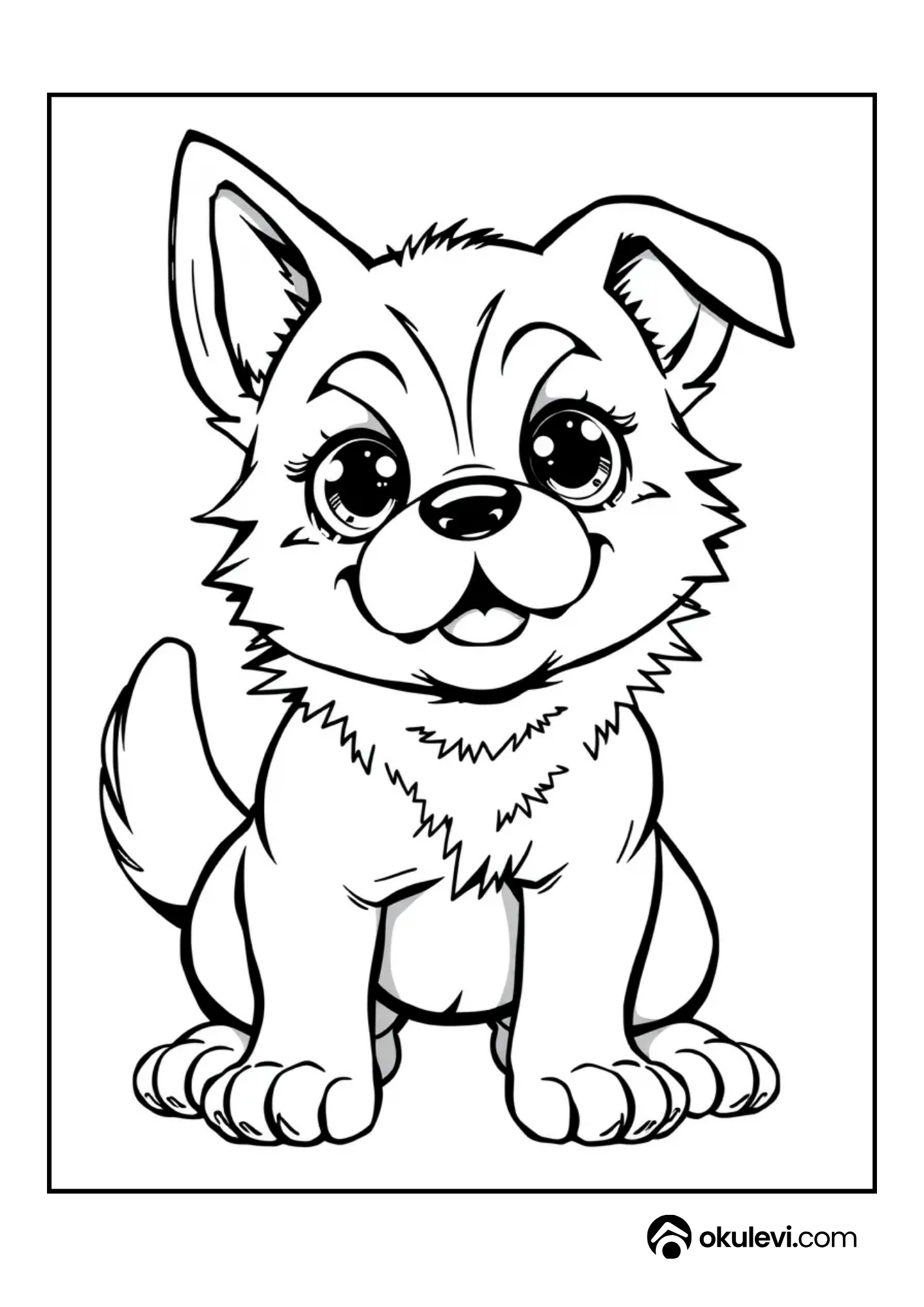 tatlı k9 alman kurdu yavru köpek boyama