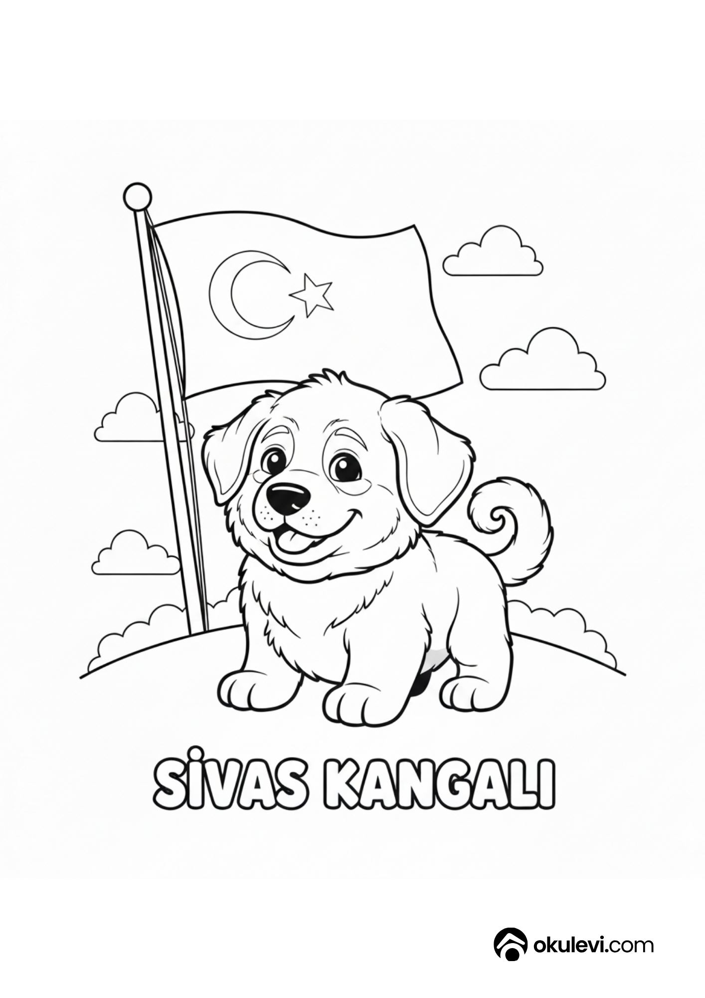 yavru sivas kangalı köpek boyama